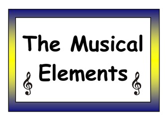 Primary Music Elements Display Posters