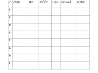 Word Class Challenge