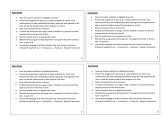 Strategy Cards for Special Educational Needs