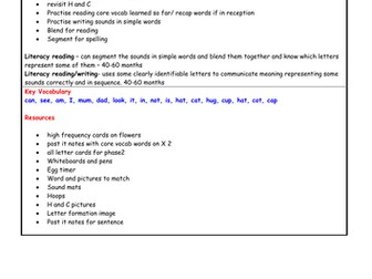 Lesson plan on phase 2 phonics