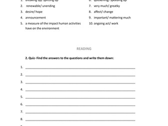 Lego and Shell (reading and speaking) Intermediate