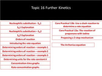 Rate Kinetics (Edexcel Topic 16 2015 A2 Chemistry)