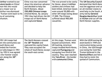 Korean War Worksheet