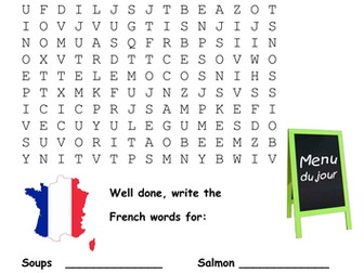 The Restaurant and Eating Out Word Search