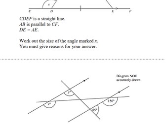 GCSE Angles - interior exterior and types of angles