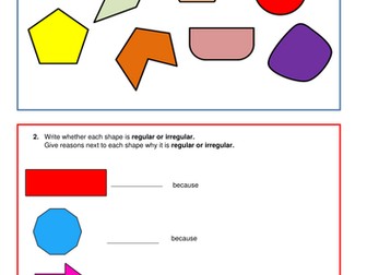 Recognising regular and irregular polygons