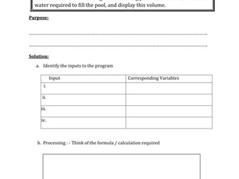 Problem Solving - Task : Programming