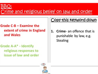Theme E: Religion, crime and punishment.  AQA