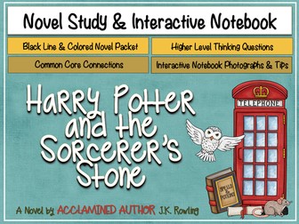 Harry Potter and the Philosopher's Stone Novel Study & Interactive Notebook