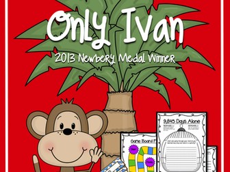 The One and Only Ivan {Novel Study, Comprehension Questions Fan & Game Board}