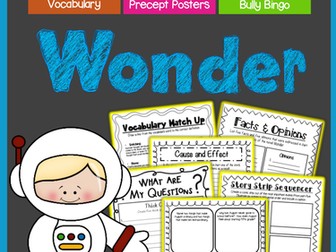 Wonder by R.J. Palacio {Comprehension, Art, Writing, Vocabulary, & Bully Bingo}