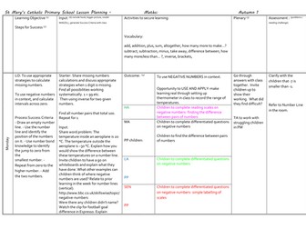 Maths Week 2 planning Year 5 6 Autumn Term