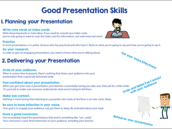 Handout On Good Presentation Skills