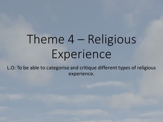 Eduqas AS Religious Studies: Component 2 Theme 4 - Religious Experience