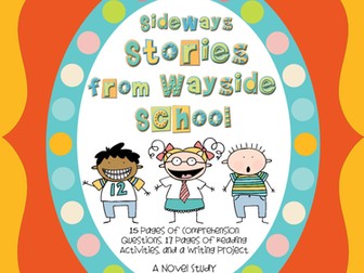 Sideways Stories from Wayside School {Novel Study and Writing Project}