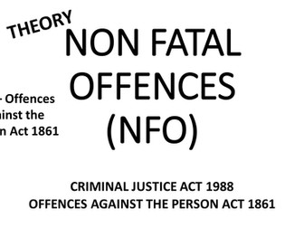 A-Level Law - Non-fatal offences – s20 OAPA 1861 PPT & AFL