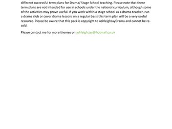 12 Week Drama Term Plan- Stanislavski & Realism