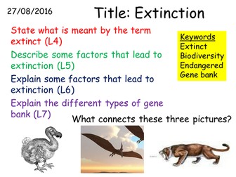 B2 3.7 Extinction