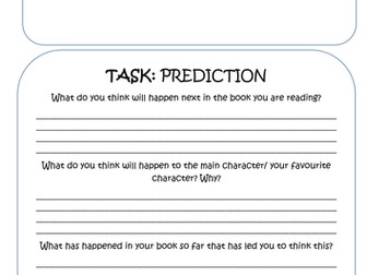 Predictions reading activity