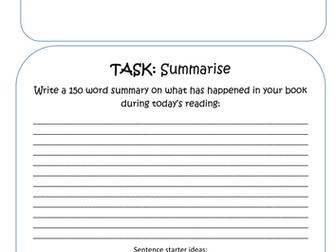 summarising reading activity