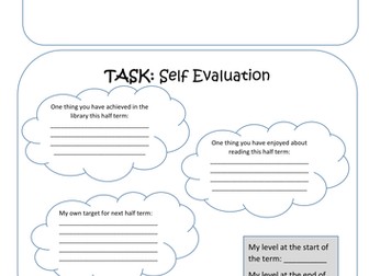 self evaluation reading activity