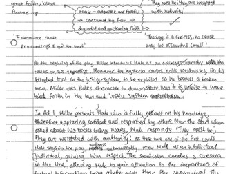 The Crucible A* essay 'Hale'