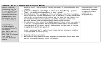 GCSE 2015+ Macbeth (Lit.) full Scheme of Work and all resources - 56 lessons! Play+skills+revision