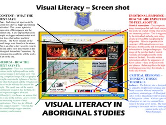 Visual literacy in Aboriginal Studies