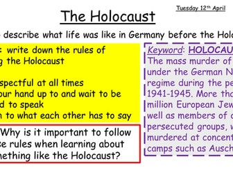 Holocaust Yr 9 SoW