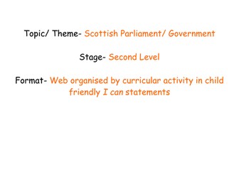 Scottish Parliament and Government Topic Plan