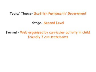 Scottish Parliament and Government Topic Plan