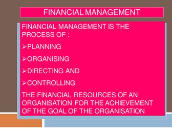 Presentation on Basics of Financial Management