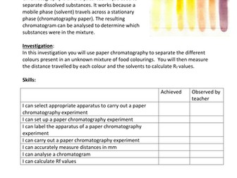 AQA 2016 Chemistry Required Practical - Chromatography