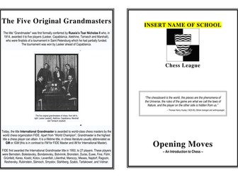 Chess booklet