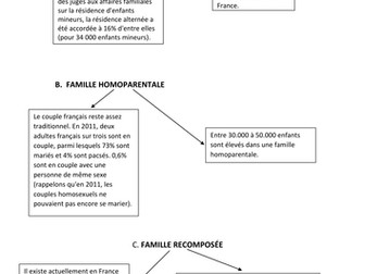 La structure familiale - changes in French family structure
