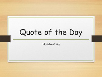 Daily Handwriting Practice