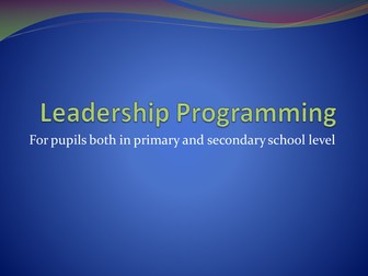 Pupils Leadership Mentoring Proposal
