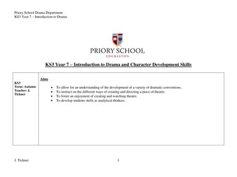 Year 7 Introduction to drama skills