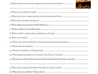 Quiz to accompany Great Fire of London class reader