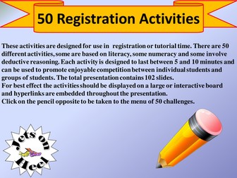 50 Registration Activities