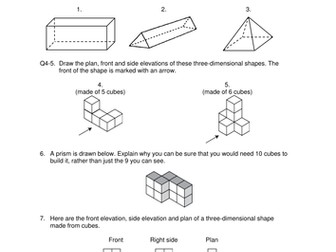 OCR Maths: Foundation GCSE - Check In Test 8.06 Three-dimensional shapes