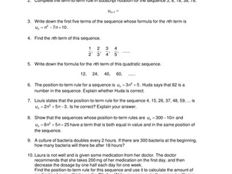 OCR Maths: Higher GCSE - Check In Test 6.06 Sequences