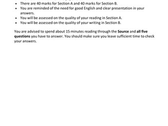 GCSE English Language Paper 1: pack of 5 sample papers and mark schemes (AQA)