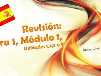 Revisión: Mira 1, Módulo 1, Unidades 1,2,3 y 5 - Presentation, Activities and Worksheets