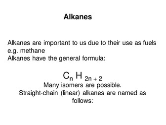Alkenes and Alkanes