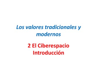 A Level Spanish AQA Ciberespacio Introduccion