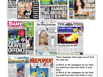 Complete half term unit of work Citizenship, Well Being on Media and it's role in society