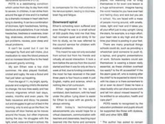 POTS, the impact on a child`s life at school