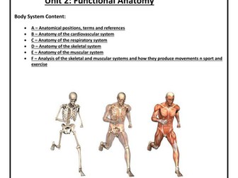 2016 New spec - Level 3 BTEC Sport and Exercise Science Unit 2 - Functional anatomy student workbook