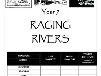Homework booklet: "RAGING RIVERS"